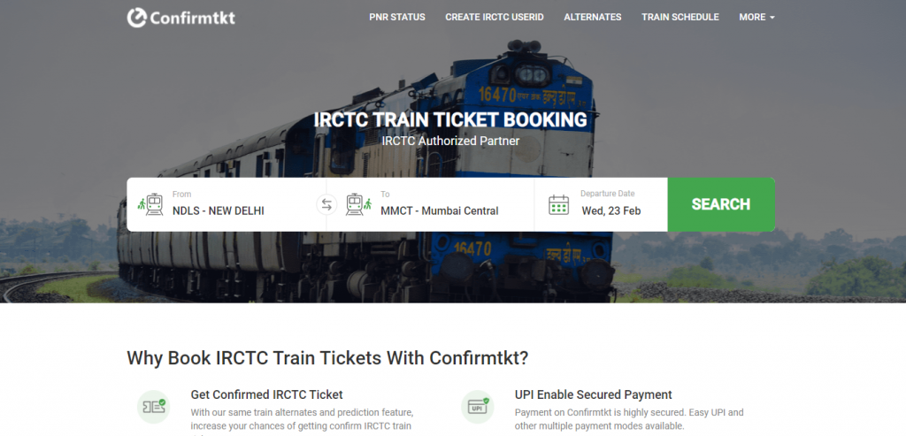 Confirm Train Ticket Booking App