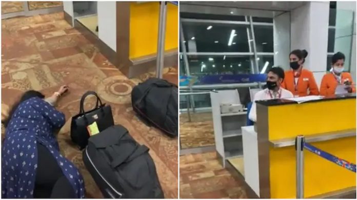 Delhi airport woman has panic attack