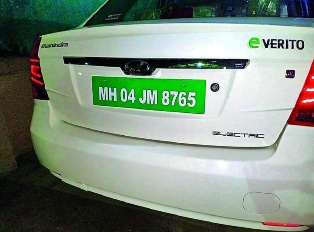 car green colous eco number plate