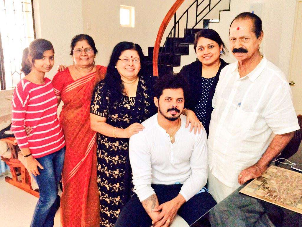 shreesanth with family